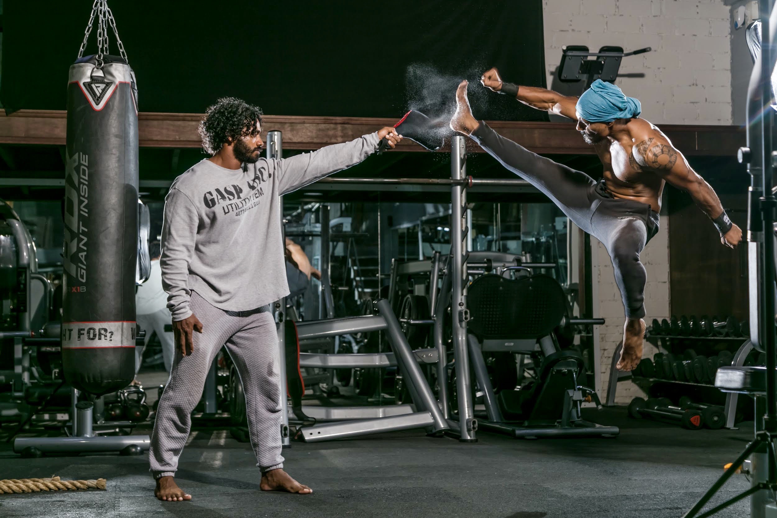 Athletes training together at The Hammer